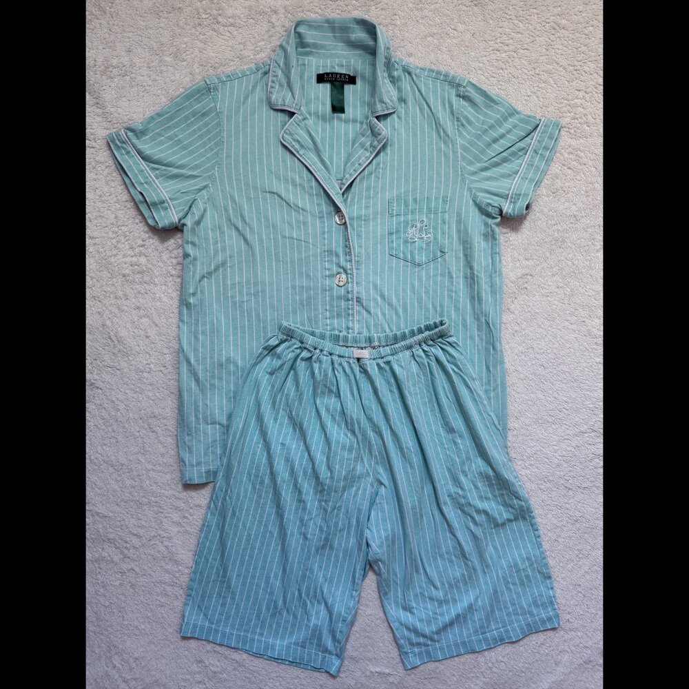 Ralph Lauren Turquoise Short-sleeve & Shorts Pyjama Set